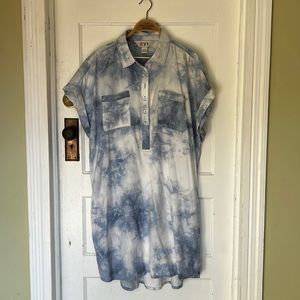 EV1 by Ellen Tie Dye Shirtdress